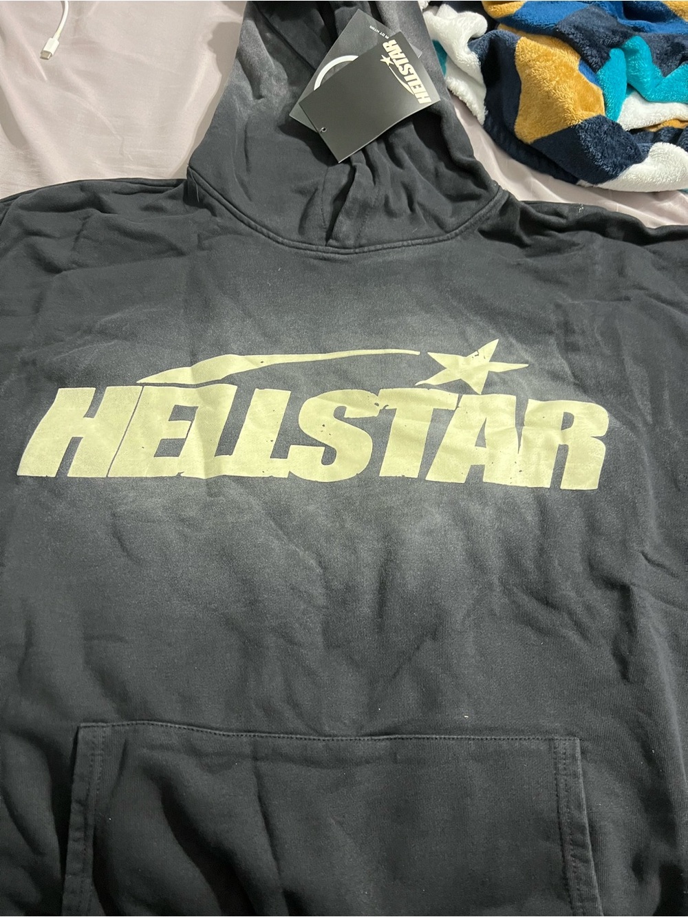 Hellstar Men's Black Logo Hoodie